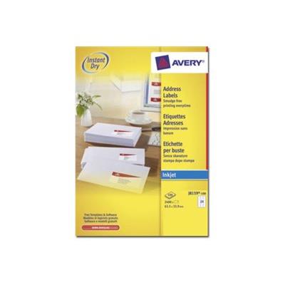 AVERY DENNISON Etiquettes Adresses Jet D'encre Blanc 635 X 339 Mm