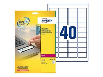 AVERY DENNISON Etiquettes anti-effraction 45.7 x 25.4 mm x 800
