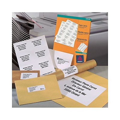 AVERY ZWECKFORM Etiquettes Avery DP033 - copieur monochrome - 70x26 - blanc - 100 planches - bo&icirc;te de 3300