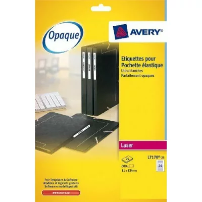 AVERY Etiquettes  - laser - pour chemise - 134x11 L7170 - bo&icirc;te de 600
