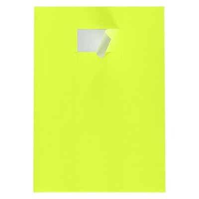 GENERIQUE Etiquettes fluo 70 x 37 mm - jaunes - Bo&icirc;te de 2400 - Jaune