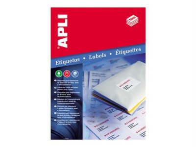 APLI Etiquettes permanentes  White 105 x 35 mm - 100 feuilles