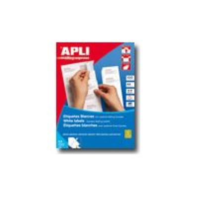GENERIQUE Etiquettes permanentes Apli White 105 x 42,4 mm - 100 feuilles