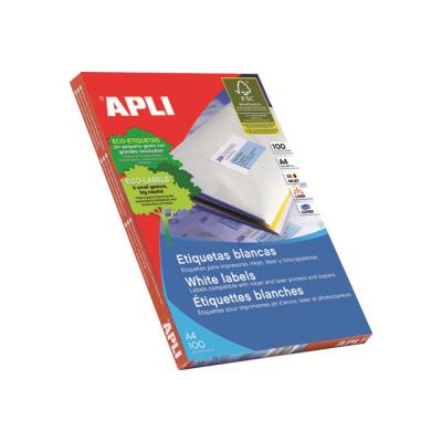 GENERIQUE Etiquettes permanentes Apli White 105 x 48 mm - 100 feuilles