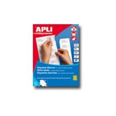 GENERIQUE Etiquettes permanentes Apli White 70 x 42,4 mm - 100 feuilles