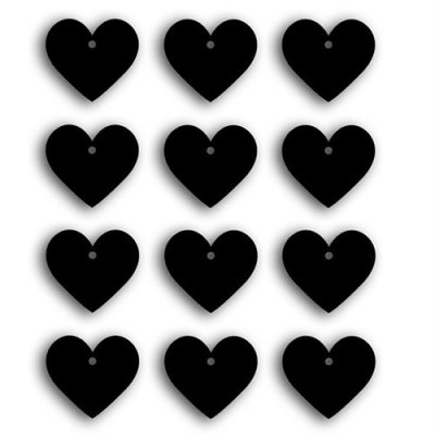 MEGACREA Etiquettes stickers ardoises - petits c&oelig;urs