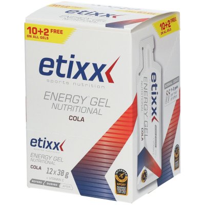 ETIXX  Nutritional 12 Units Cola Energy Gels Box Multicolore