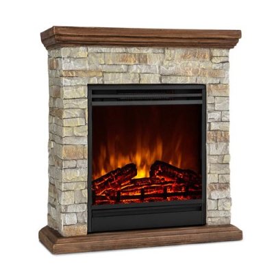 Etna chemin&eacute;e &eacute;lectrique 1800W minuterie hebdomadaire t&eacute;l&eacute;commande led