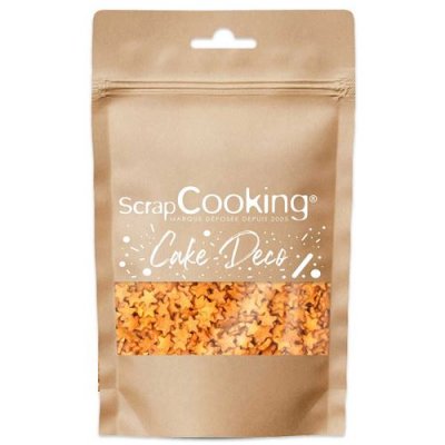 SCRAPCOOKING Etoiles cuivr&eacute;es en sucre en pot 55g