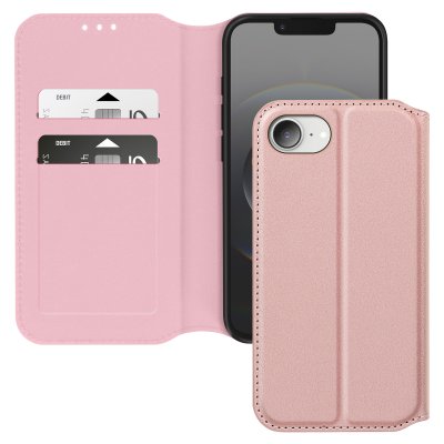 AVIZAR Etui &agrave; Clapet pour iPhone 17e avec Porte-cartes et Fonction Support Rose