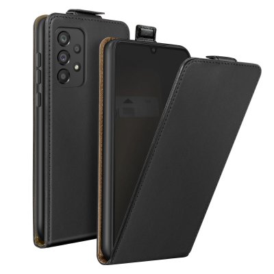 AVIZAR Etui &agrave; Clapet Vertical Samsung Galaxy A33 5G - Porte-carte - Magn&eacute;tique - Noir