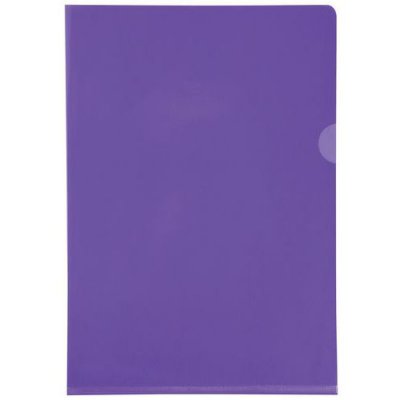 EXACOMPTA Etui Carton 100 Poch. Coin Pvc Lisse Hr 13/100e A4 Violet