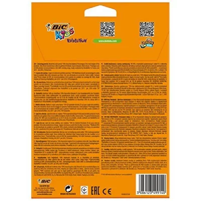 BIC Etui carton 36 crayons de couleur  Evolution - coloris assortis