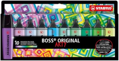 STABILO Etui carton de 10 Surligneurs BOSS ORIGINAL ARTY - couleurs froides