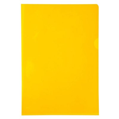 Etui Carton De 100 Poch. Coin Pvc Lisse Hr 13/100e A4 Jaune