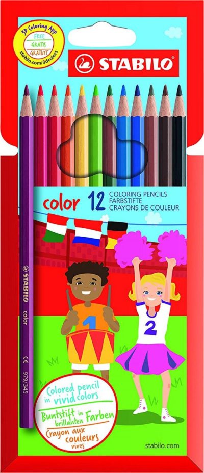 STABILO Etui De 12 Crayons Pointe 2,5 Mm. Couleur Couleurs Assorties 