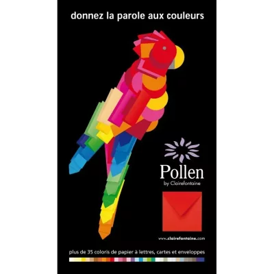 CLAIREFONTAINE Etui de 20 enveloppes - POLLEN - 120g - 114 mm x 162 mm - Jaune Soleil