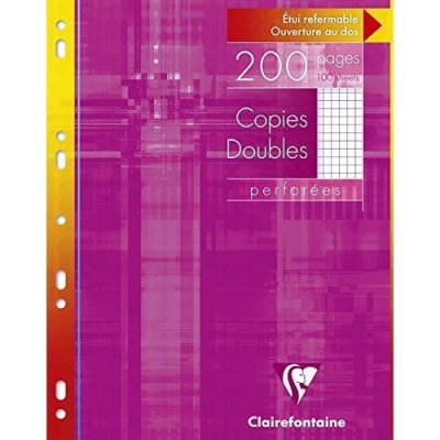 CLAIREFONTAINE Etui de 200 copies doubles  21 x 29,7 cm Rose