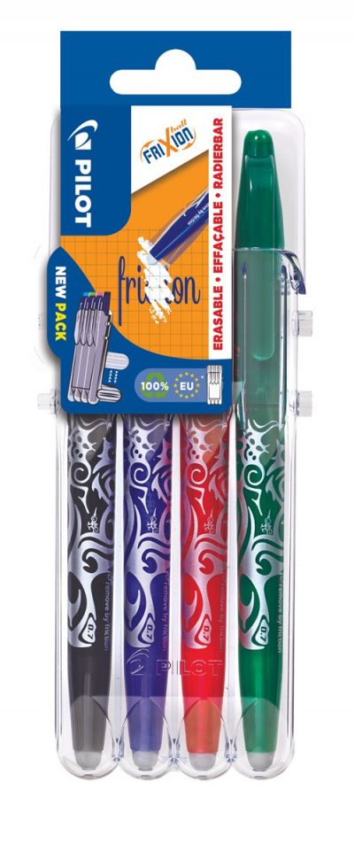 PILOT Etui de 4 stylos frixion - assortiment - pointe moyenne 0.7mm - 