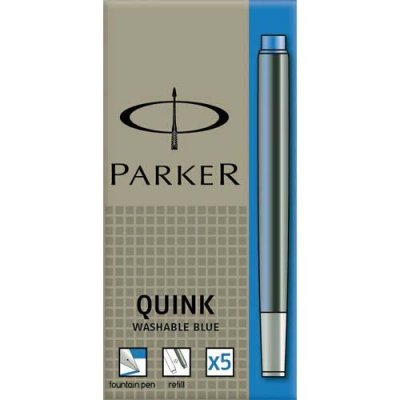 PARKER Etui de 5 cartouches  pour stylo &agrave; plume, encre bleu effa&ccedil;able