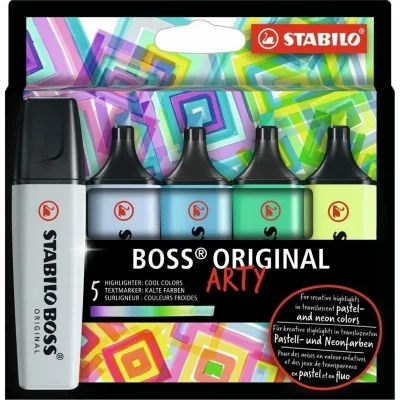 STABILO Etui de 5 de surligneurs BOSS ORIGINAL ARTY couleurs froides
