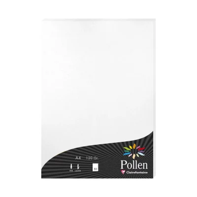 POLLEN BY CLAIREFONTAINE Etui de 50 feuilles A4 Pollen Blanc iris&eacute;