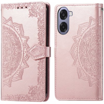 IMOSHION Etui de t&eacute;lephone Mandala pour Oppo A6x (4G/5G) - Rose Gold