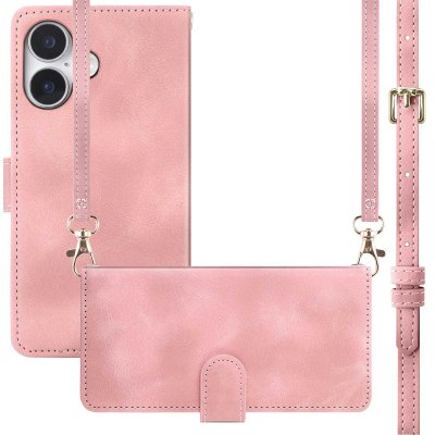 IMOSHION Etui de t&eacute;lephone portefeuille avec cordon pour iPhone 17 - Rose