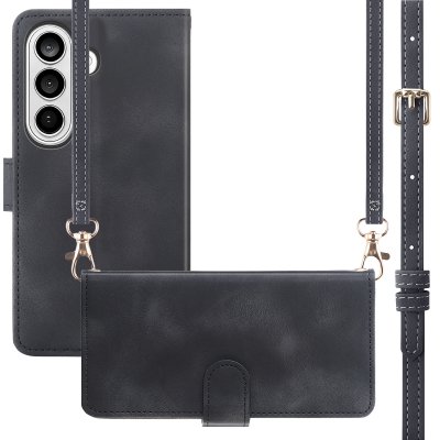 IMOSHION Etui de t&eacute;lephone portefeuille avec cordon pour Samsung Galaxy A27 (5G) - Noir