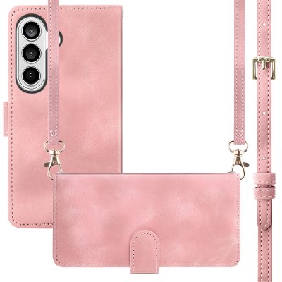 IMOSHION Etui de t&eacute;lephone portefeuille avec cordon pour Samsung Galaxy A27 (5G) - Rose