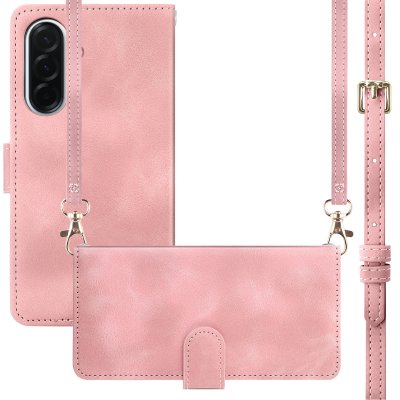 IMOSHION Etui de t&eacute;lephone portefeuille avec cordon pour Samsung Galaxy A37 (5G) - Rose