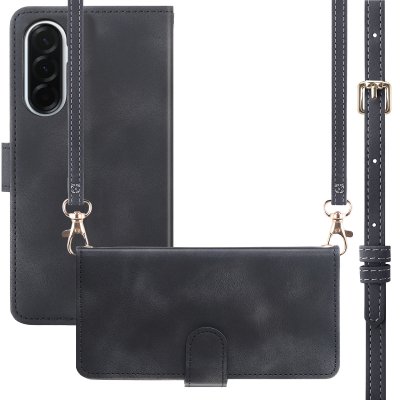 IMOSHION Etui de t&eacute;lephone portefeuille avec cordon pour Samsung Galaxy A57 (5G) - Noir