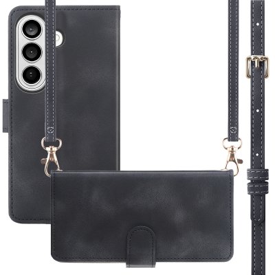 IMOSHION Etui de t&eacute;lephone portefeuille avec cordon pour Samsung Galaxy S26 - Noir