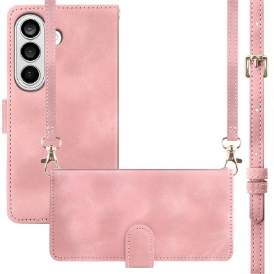 IMOSHION Etui de t&eacute;lephone portefeuille avec cordon pour Samsung Galaxy S26 - Rose