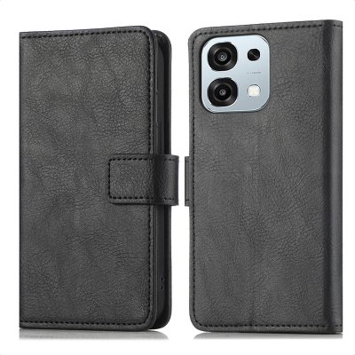 IMOSHION Etui de t&eacute;lephone portefeuille de luxe pour Oppo A6 Pro (5G) - Noir