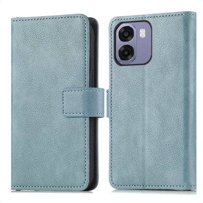 IMOSHION Etui de t&eacute;lephone portefeuille de luxe pour Oppo A6x (4G/5G) - Bleu clair