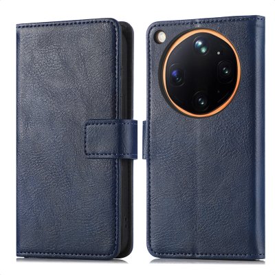IMOSHION Etui de t&eacute;lephone portefeuille de luxe pour Oppo Find X9 Ultra - Bleu fonc&eacute;