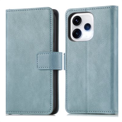 IMOSHION Etui de t&eacute;lephone portefeuille de luxe pour Oppo Reno15 (5G) - Bleu clair