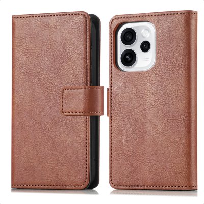 IMOSHION Etui de t&eacute;lephone portefeuille de luxe pour Oppo Reno15 F (5G) - Marron