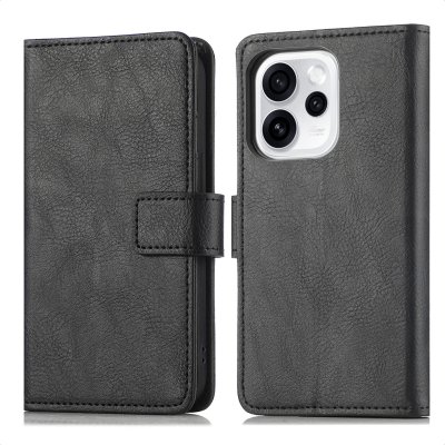 IMOSHION Etui de t&eacute;lephone portefeuille de luxe pour Oppo Reno15 F (5G) - Noir