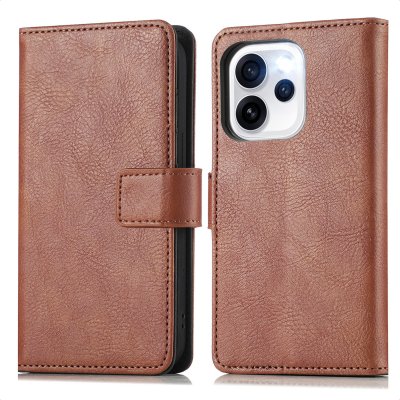 IMOSHION Etui de t&eacute;lephone portefeuille de luxe pour Oppo Reno15 Pro (5G) - Marron