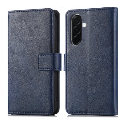 IMOSHION Etui de t&eacute;lephone portefeuille de luxe pour Samsung Galaxy A57 (5G) - Bleu fonc&eacute;