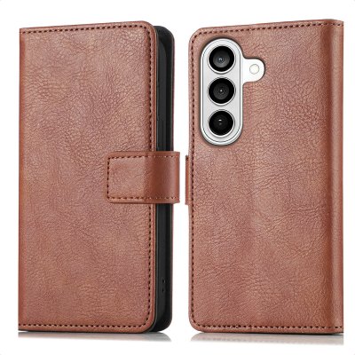 IMOSHION Etui de t&eacute;lephone portefeuille de luxe pour Samsung Galaxy S26 - Marron
