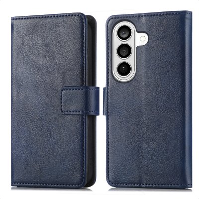 IMOSHION Etui de t&eacute;lephone portefeuille de luxe pour Samsung Galaxy S26 Plus - Bleu fonc&eacute;