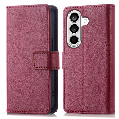 IMOSHION Etui de t&eacute;lephone portefeuille de luxe pour Samsung Galaxy S26 Plus - Bordeaux