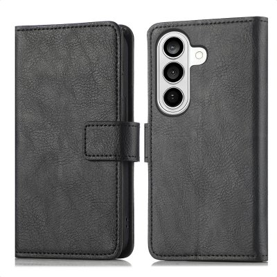 IMOSHION Etui de t&eacute;lephone portefeuille de luxe pour Samsung Galaxy S26 Plus - Noir