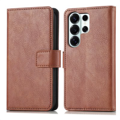 IMOSHION Etui de t&eacute;lephone portefeuille de luxe pour Samsung Galaxy S26 Ultra - Marron