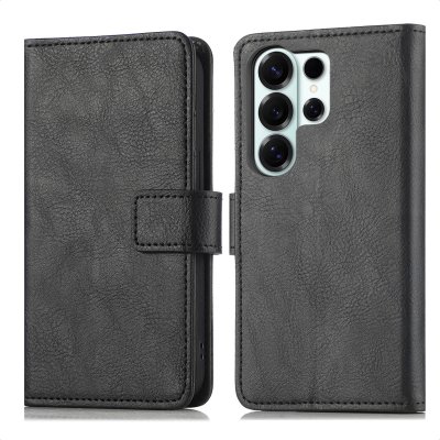 IMOSHION Etui de t&eacute;lephone portefeuille de luxe pour Samsung Galaxy S26 Ultra - Noir