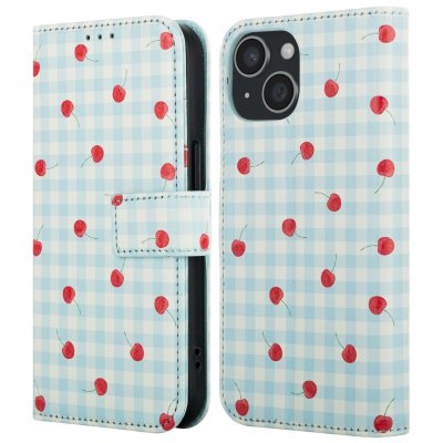 IMOSHION Etui de t&eacute;lephone portefeuille Design pour iPhone 13 - Cherry Check