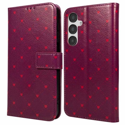 IMOSHION Etui de t&eacute;lephone portefeuille Design pour Samsung Galaxy A16 - Crush Check Coral Dust